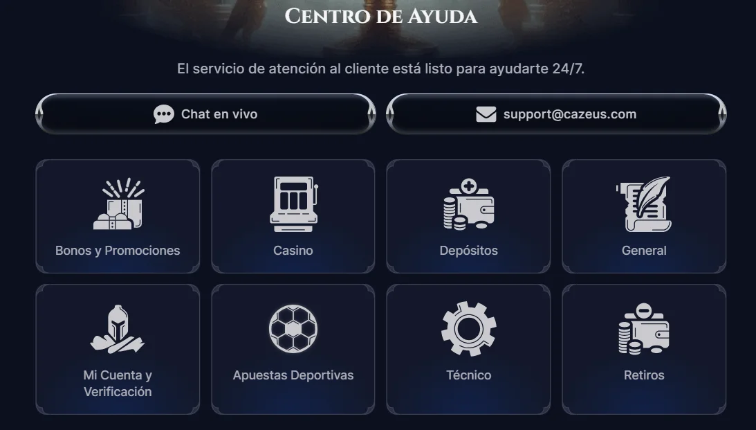 Cazeus Casino Atención al Cliente