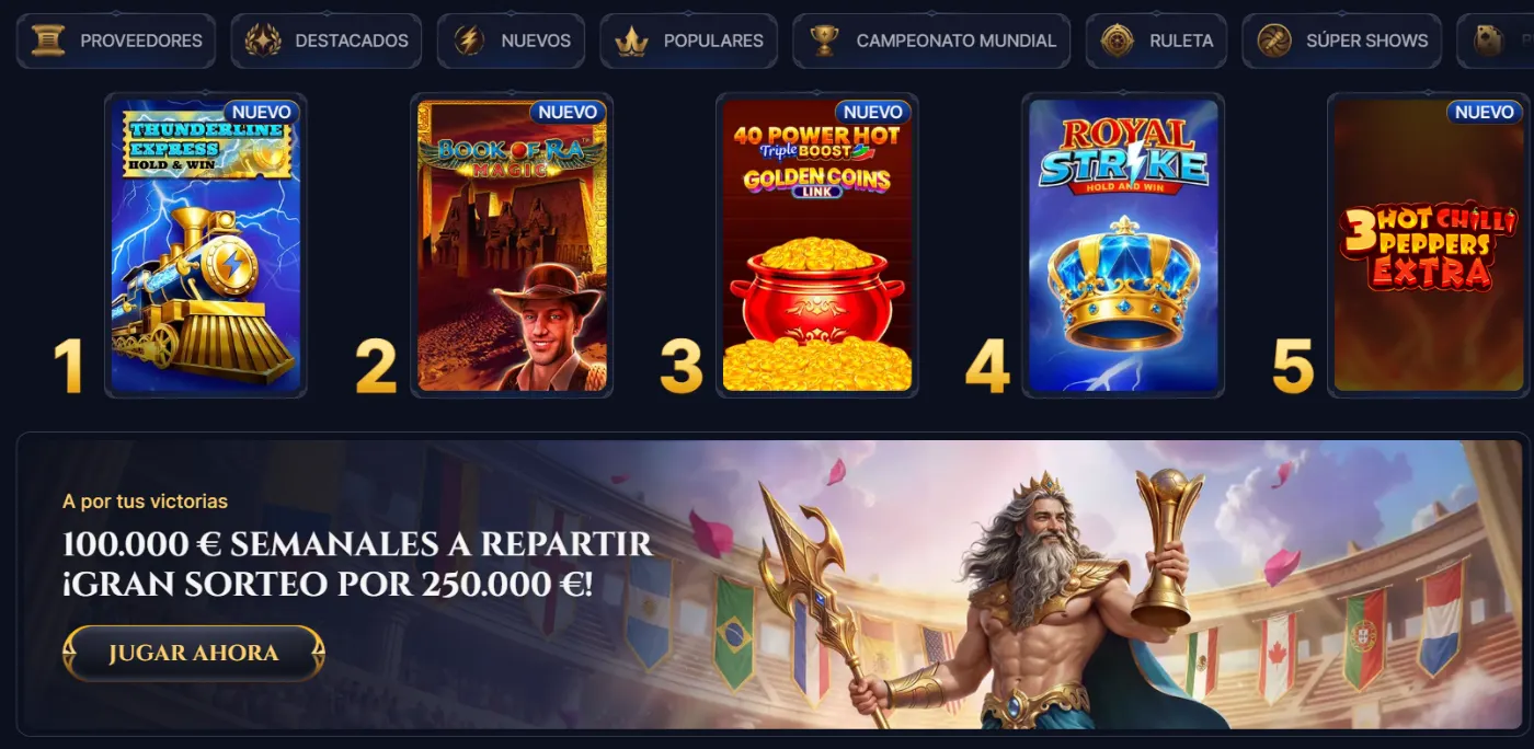 Cazeus Casino Página principal